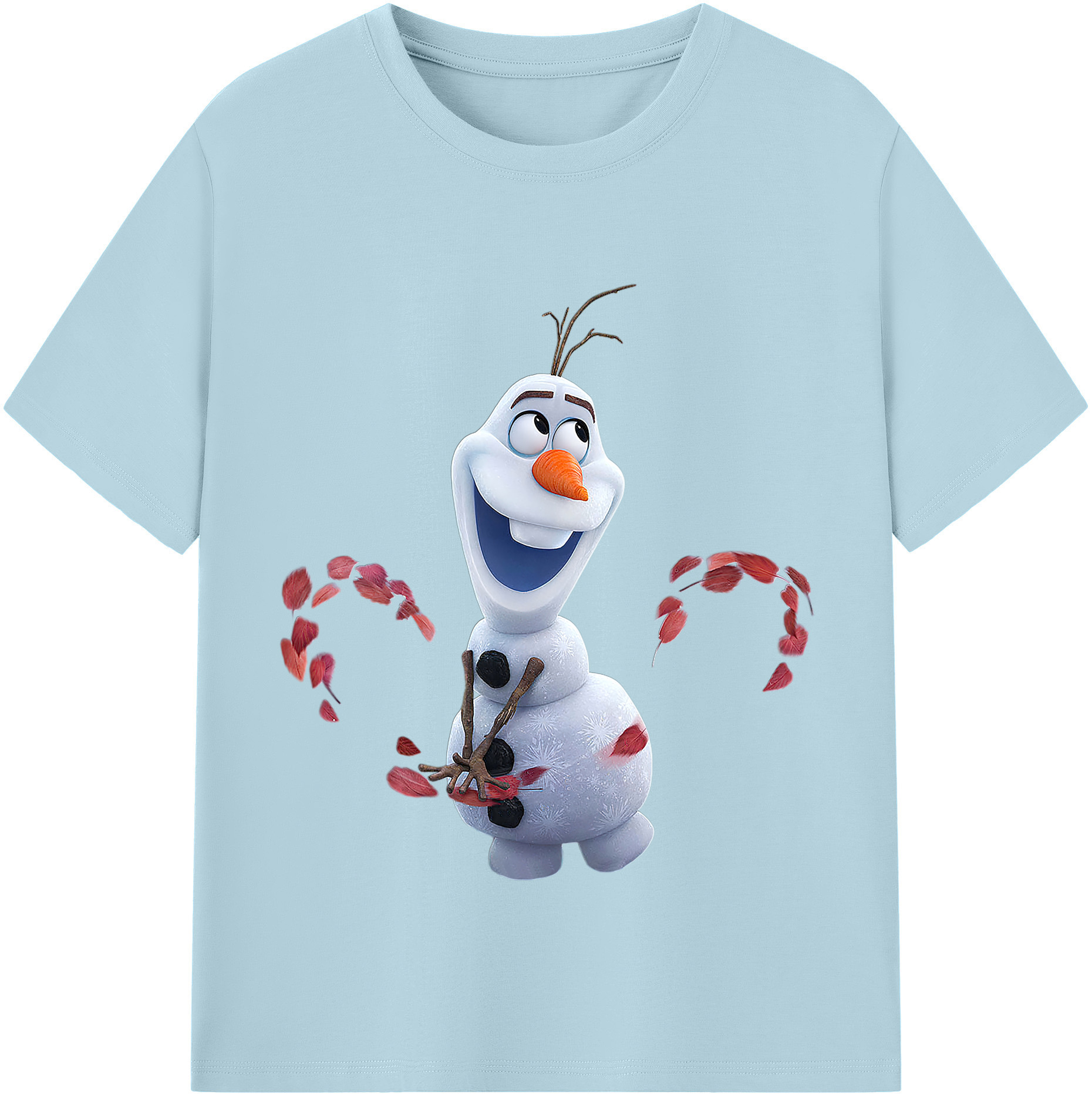 （画像用） アナと雪の女王 アンナ エルサ Frozen Anna Elsa 綿100％半袖Tシャツ（フロントプリント）
